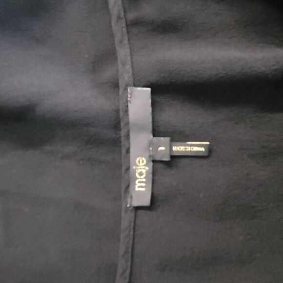 Maje black long sleeved tunic top - Picture 5 of 6